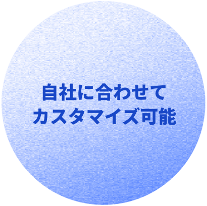 自社に合わせてカスタマイズ可能