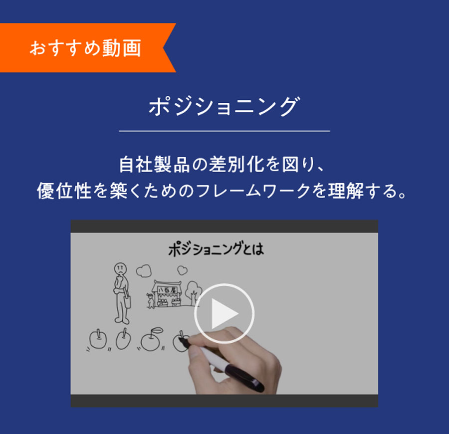 おすすめ動画②：ポジショニング